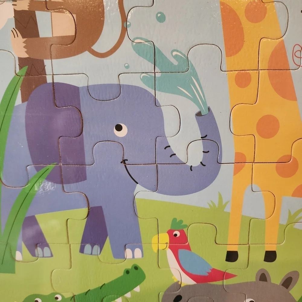 Melissa & Doug 24 piece Jungle Animals Wooden Jigsaw Puzzle NWT
